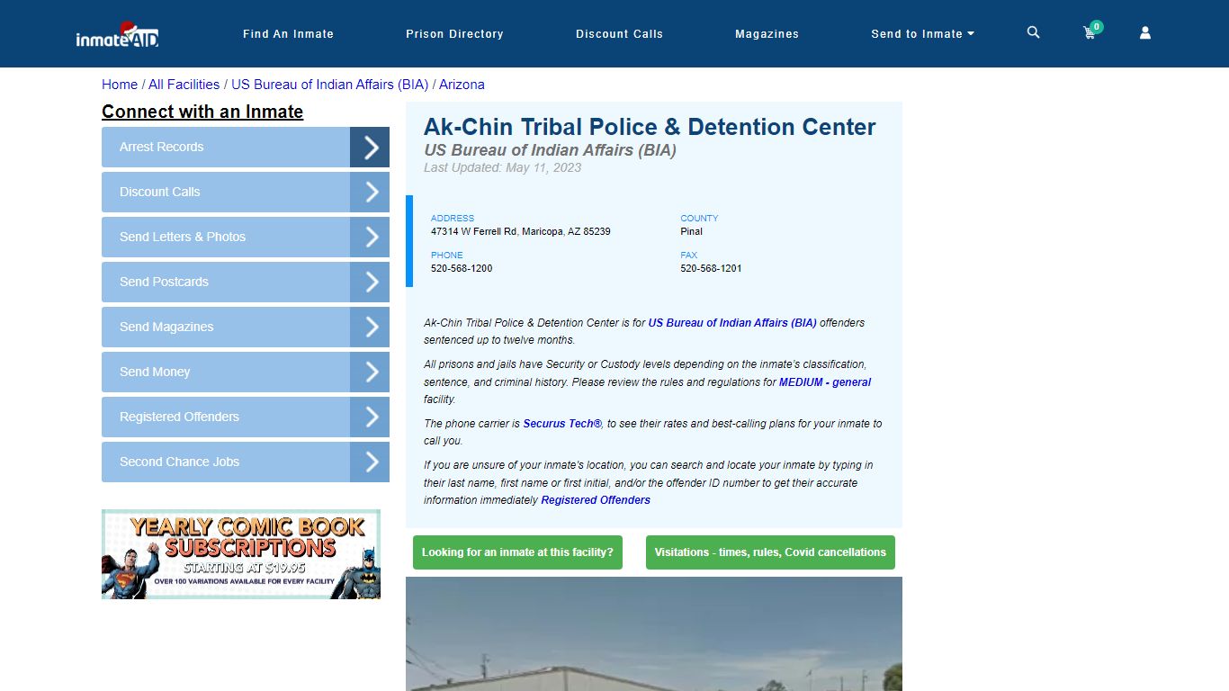 Ak-Chin Tribal Police & Detention Center & Inmate Search - Maricopa, AZ